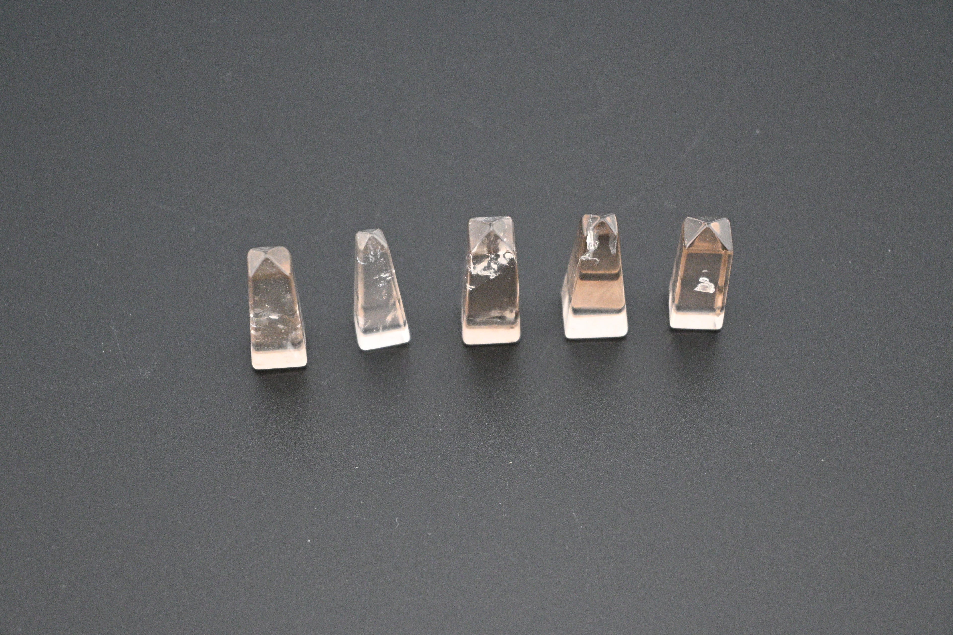 Mini Smoky Quartz Obelisks - 5pc