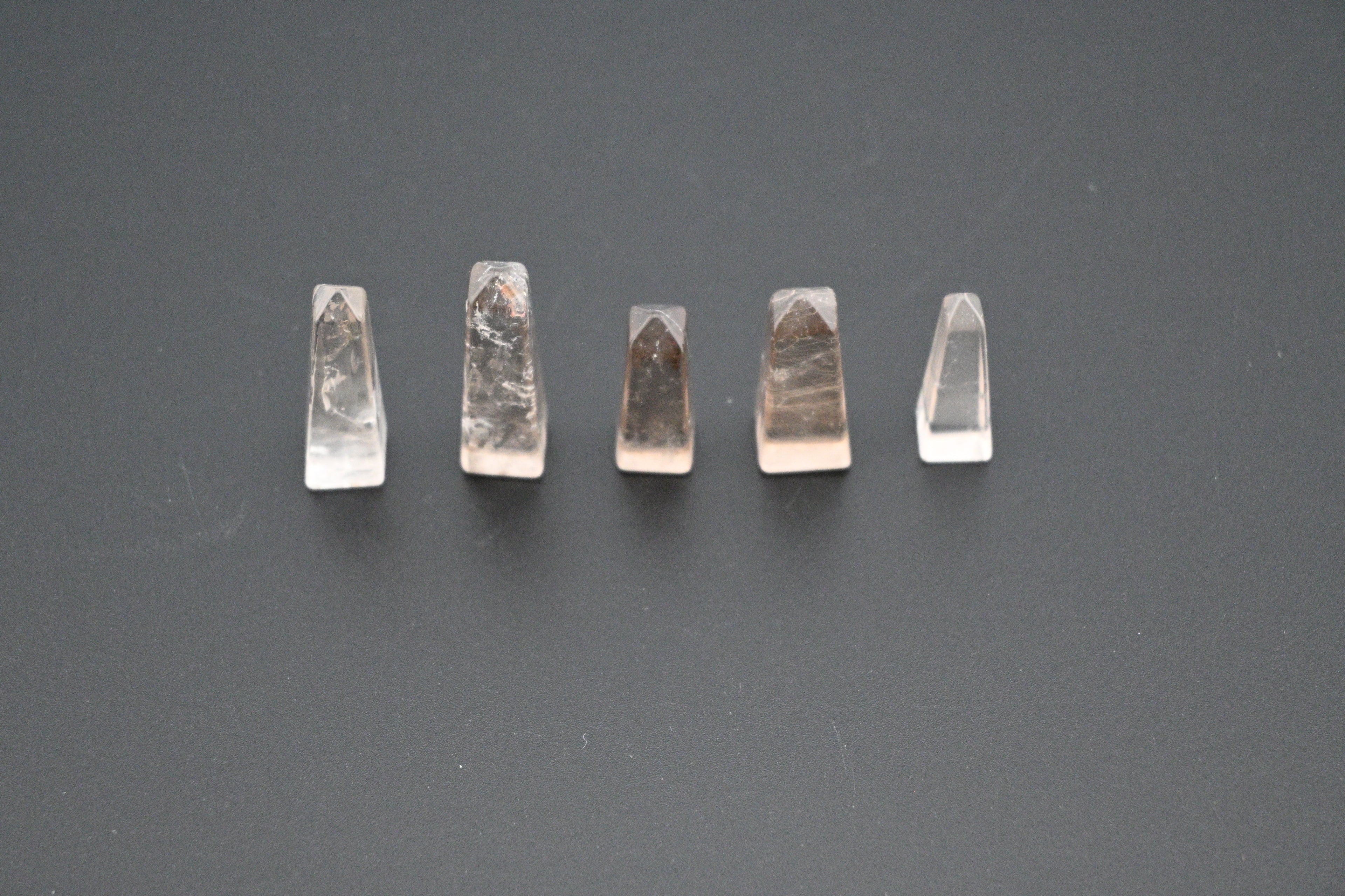 Mini Smoky Quartz Obelisks - 5pc