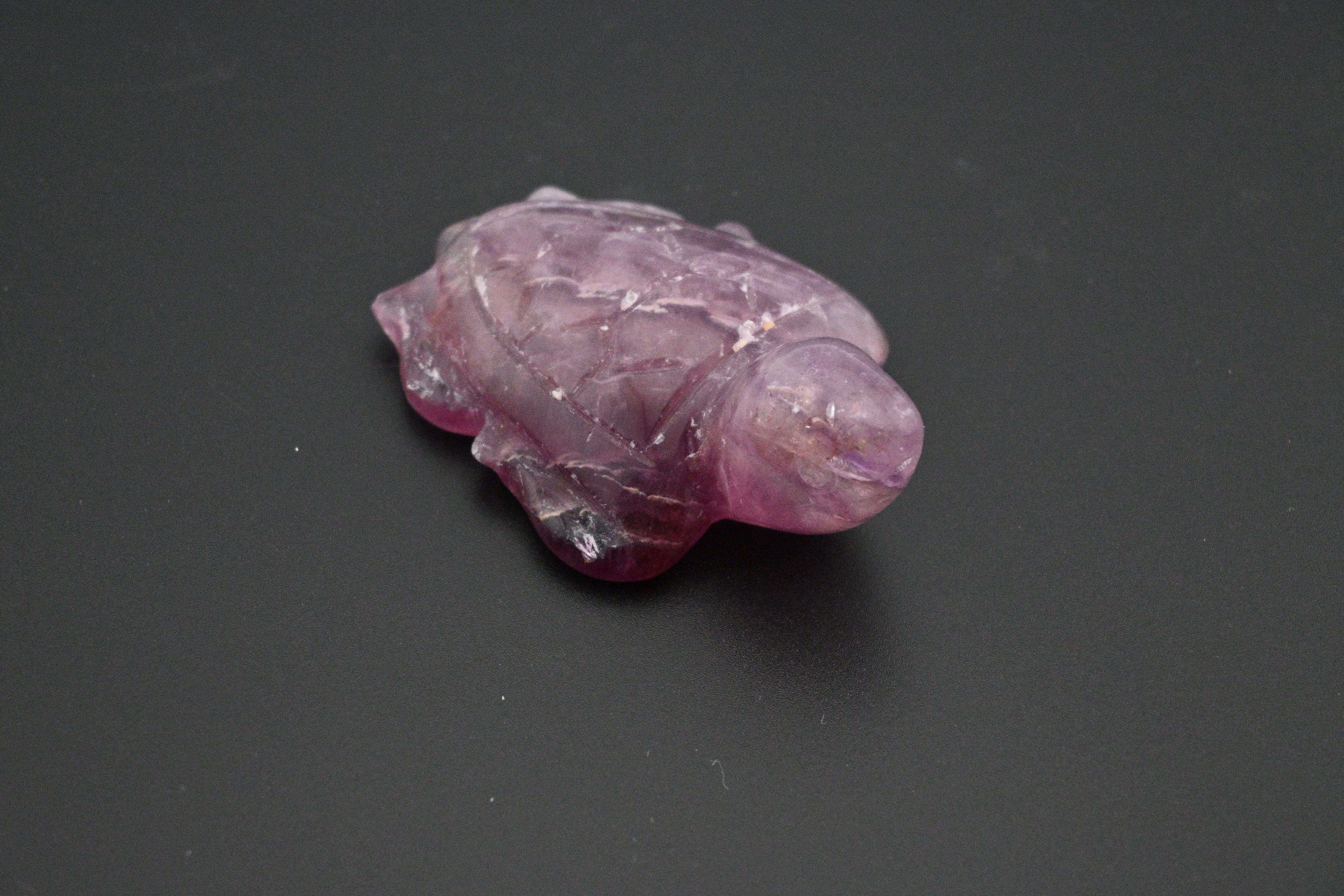 Fluorite Turtle Carving – Handcrafted Gemstone Sculpture