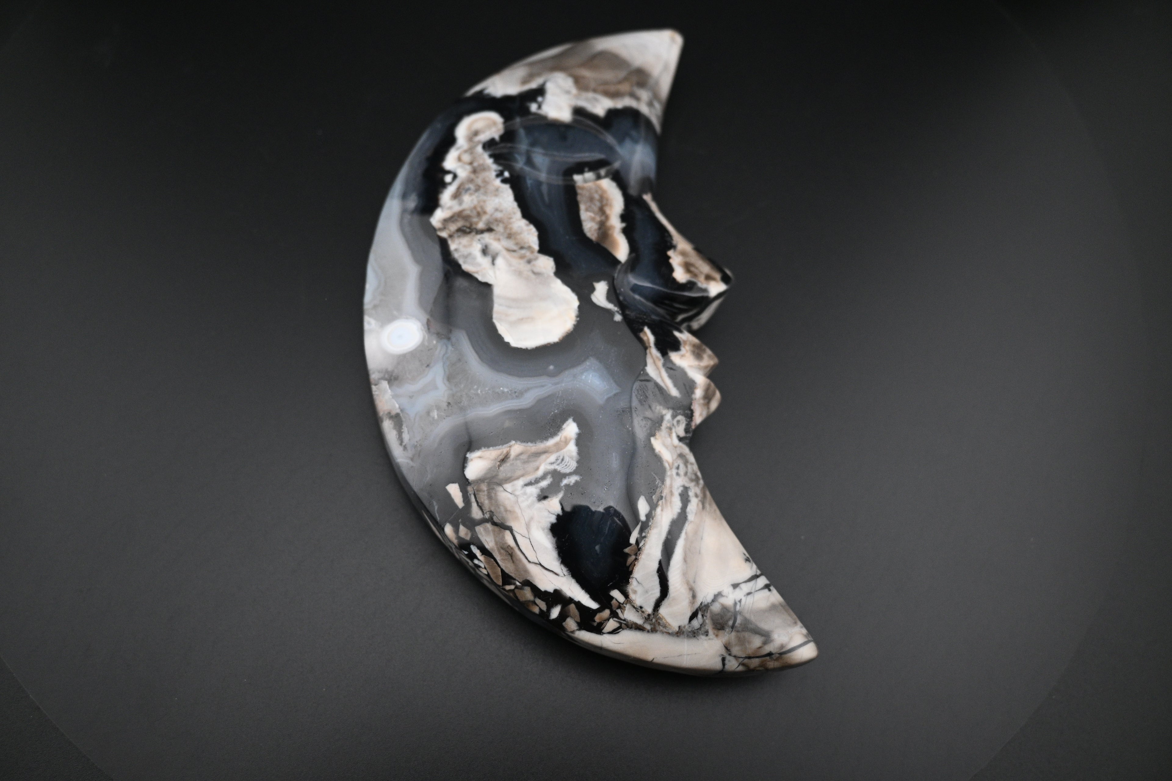 Volcano Agate Moon