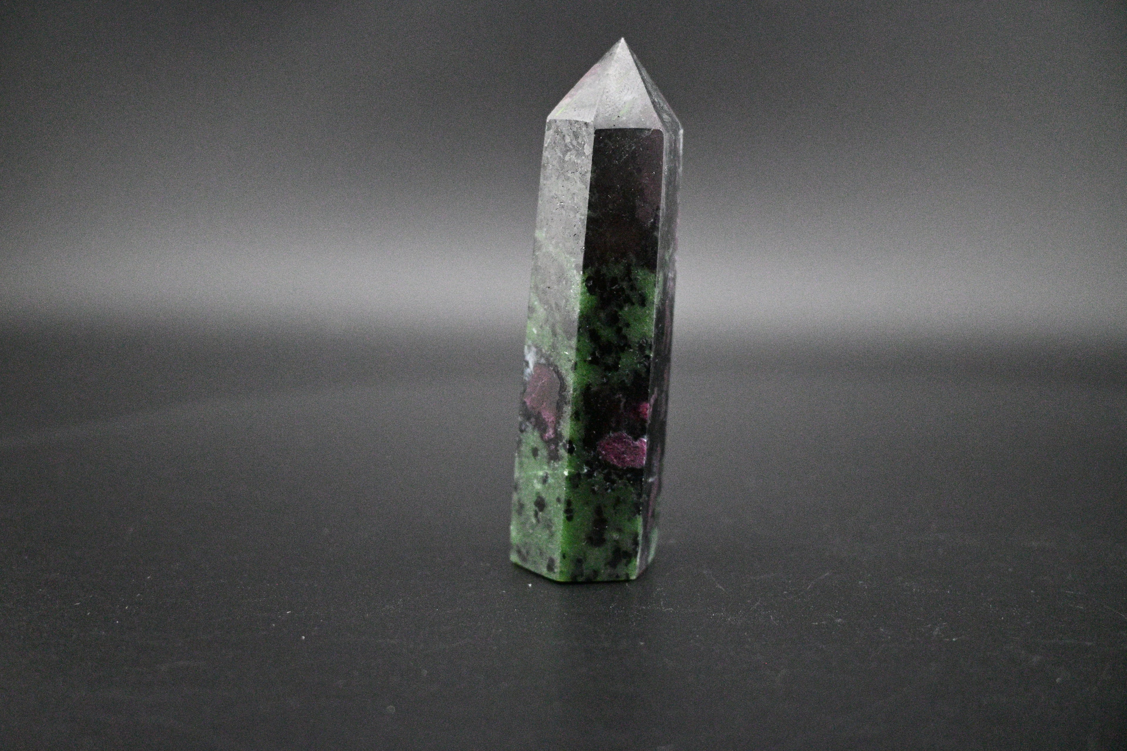 Ruby Zoisite Towers - Hexagonal and UV Reactive
