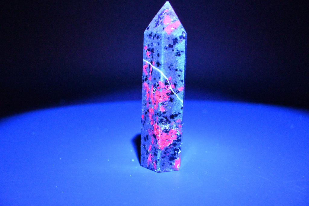 Ruby Zoisite Towers - Hexagonal and UV Reactive