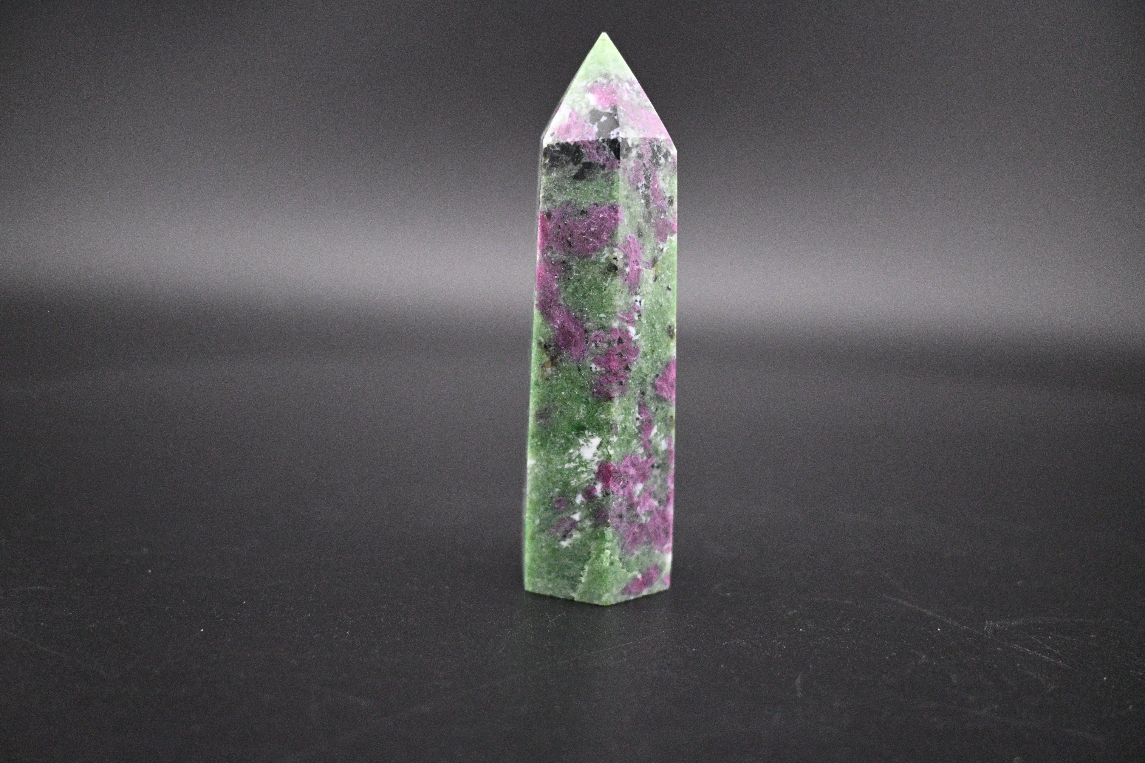 Ruby Zoisite Towers - Hexagonal and UV Reactive