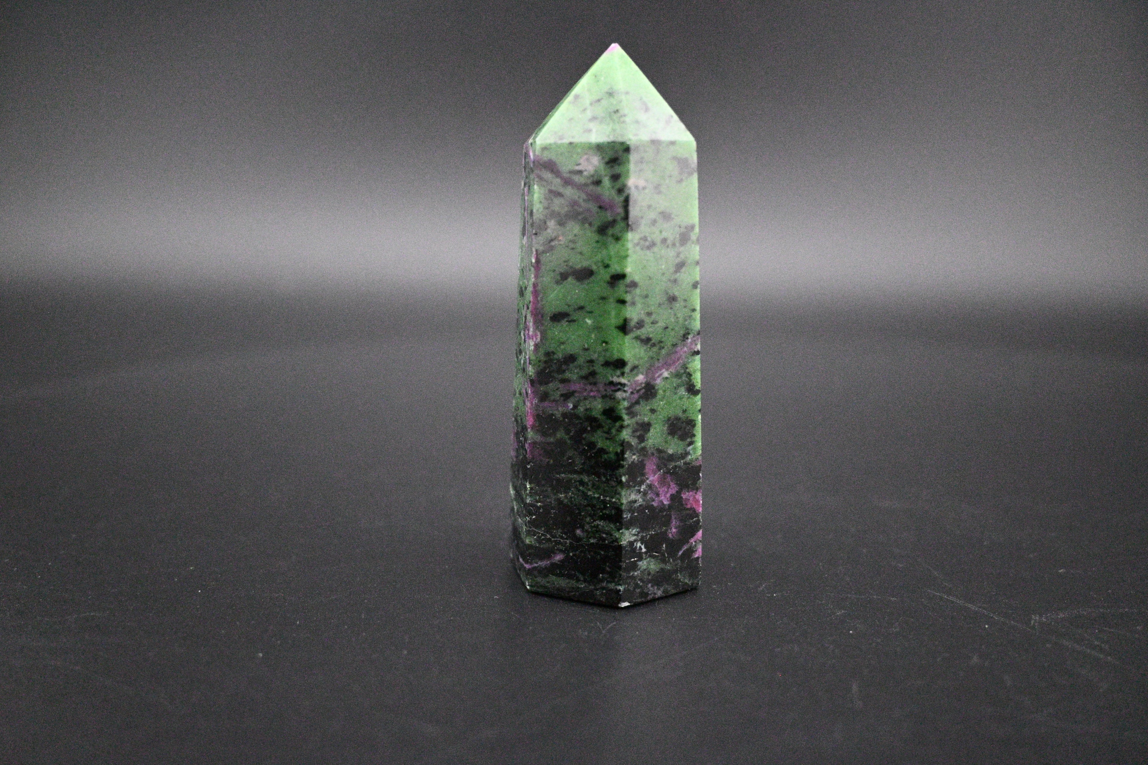 Ruby Zoisite Towers - Hexagonal and UV Reactive