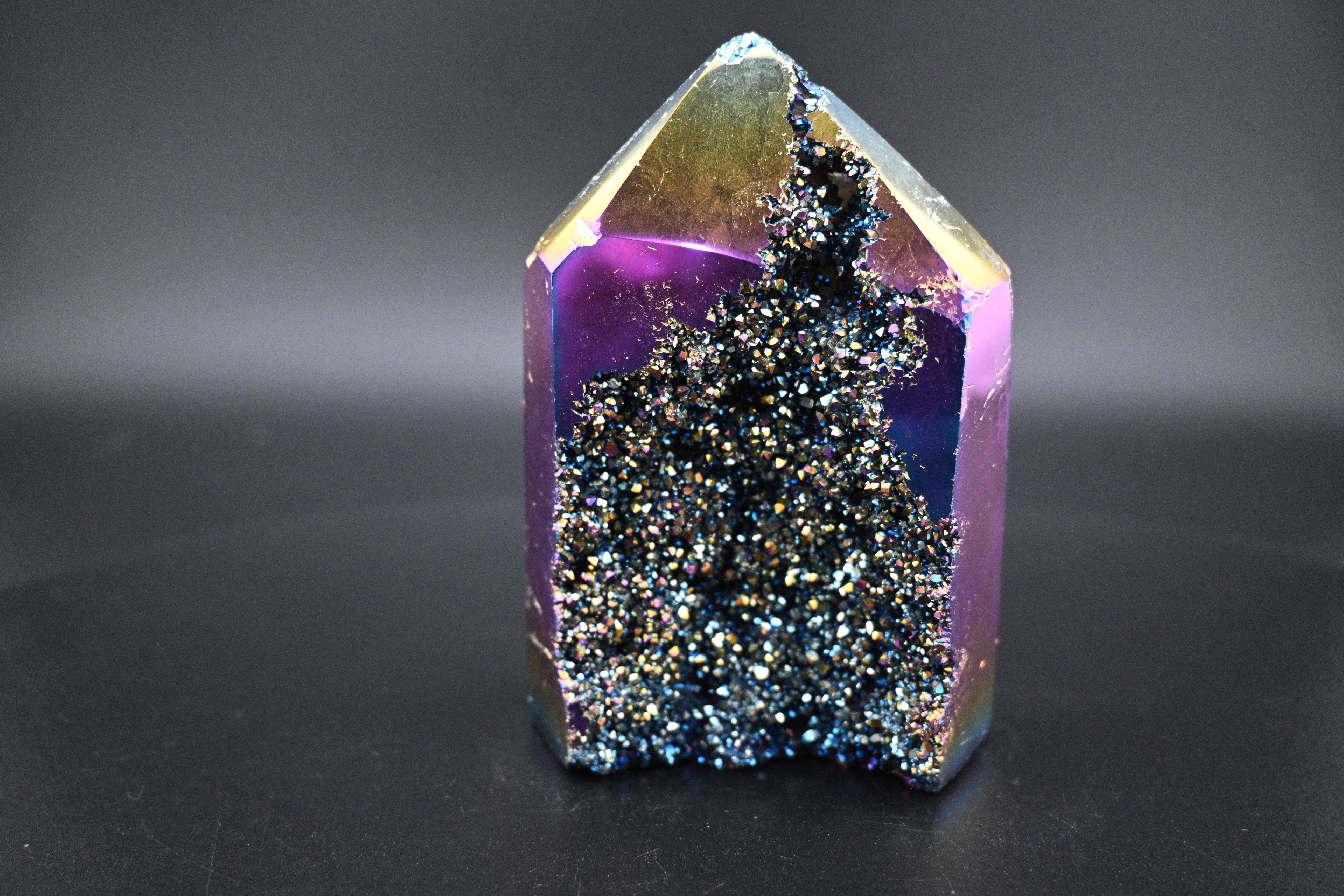 Titanium Aura Druzy Tower