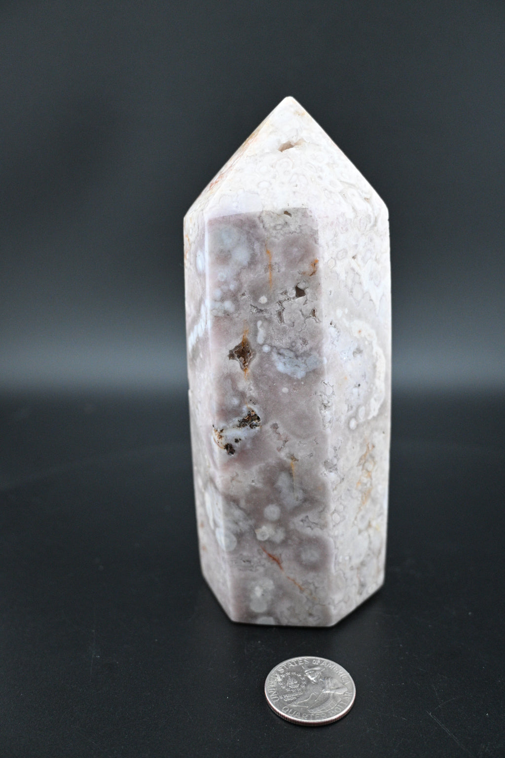 Pink Flower Agate Tower