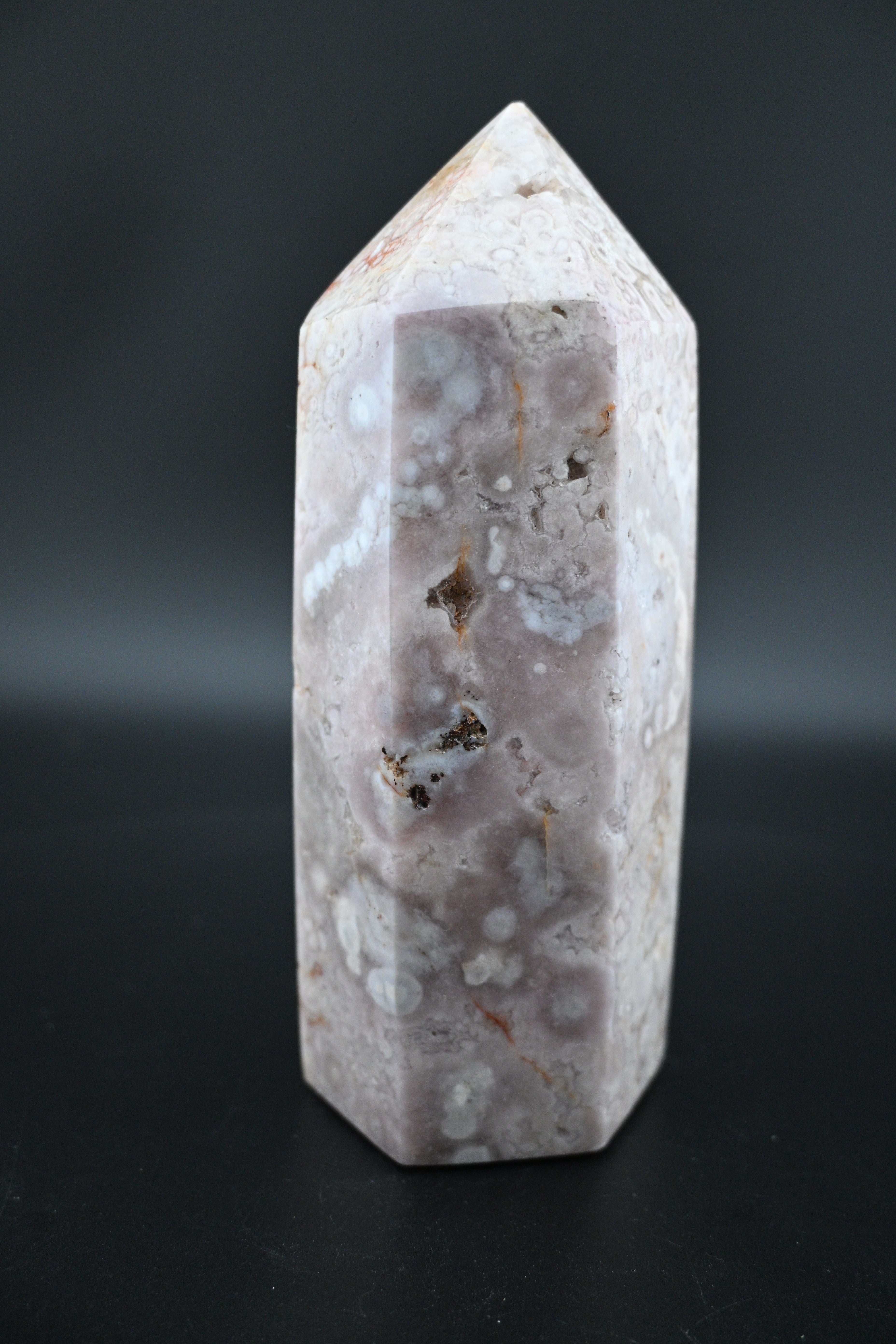 Pink Flower Agate Tower