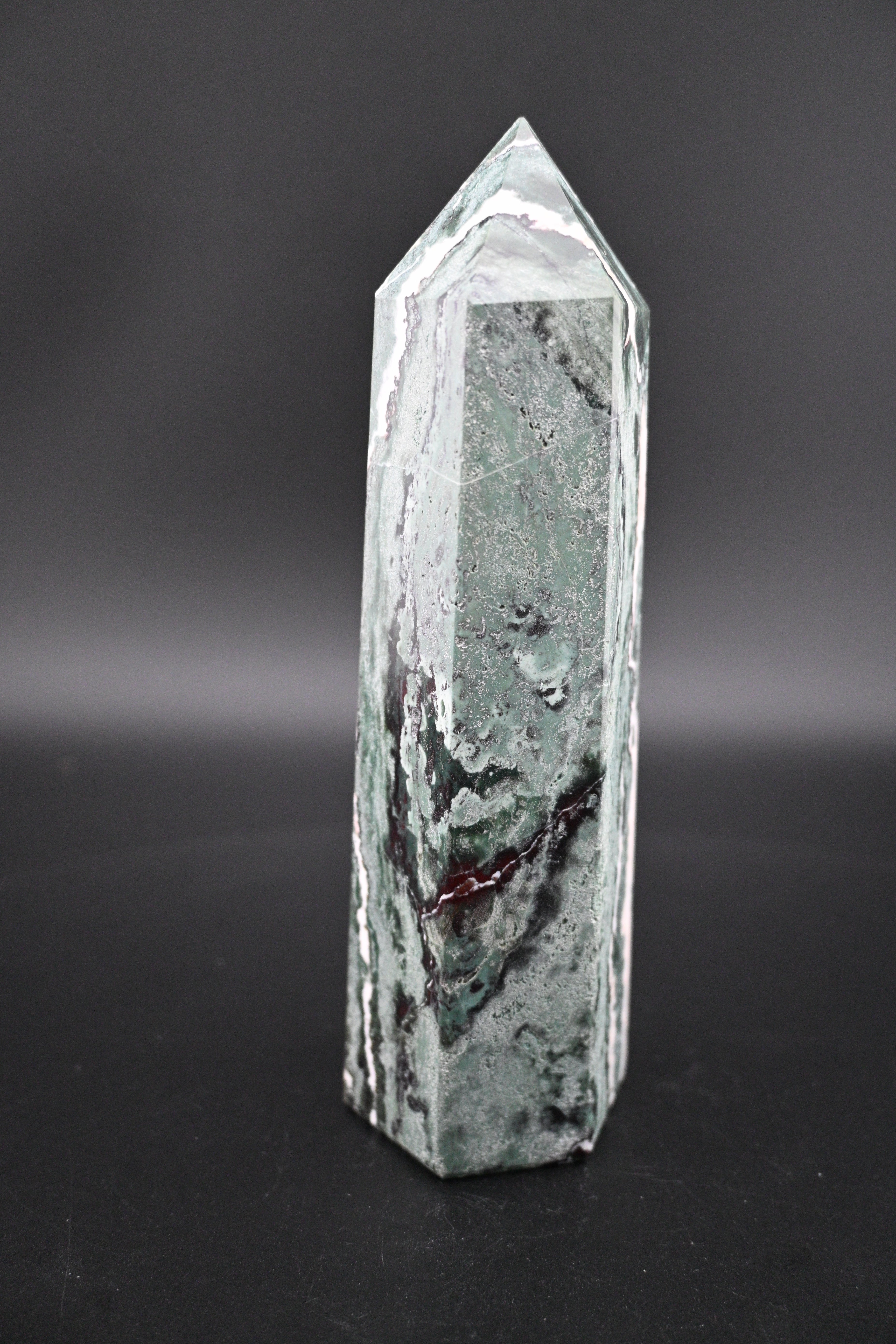 Green Zebra Jasper Tower