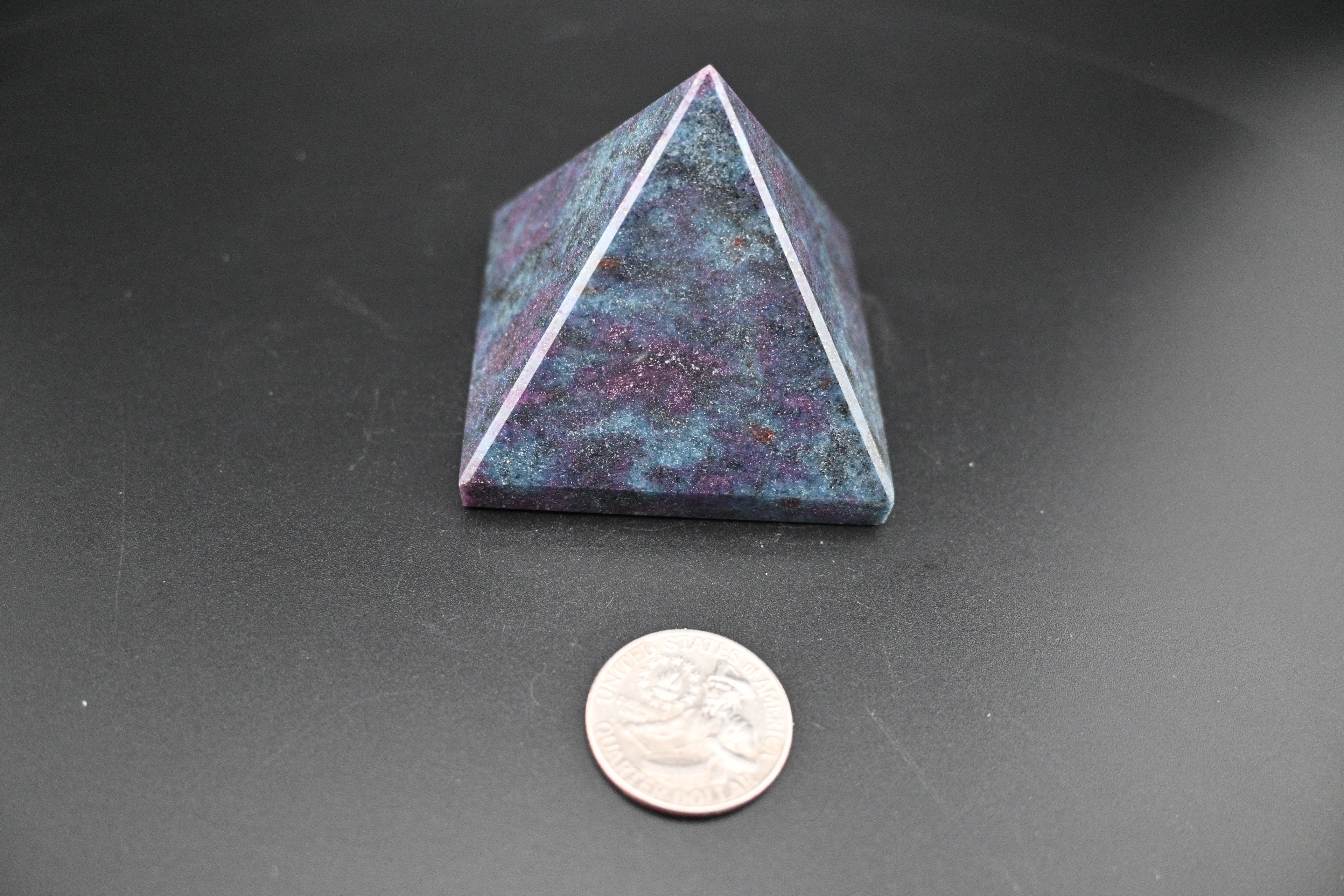 Ruby in Kyanite Pyramid