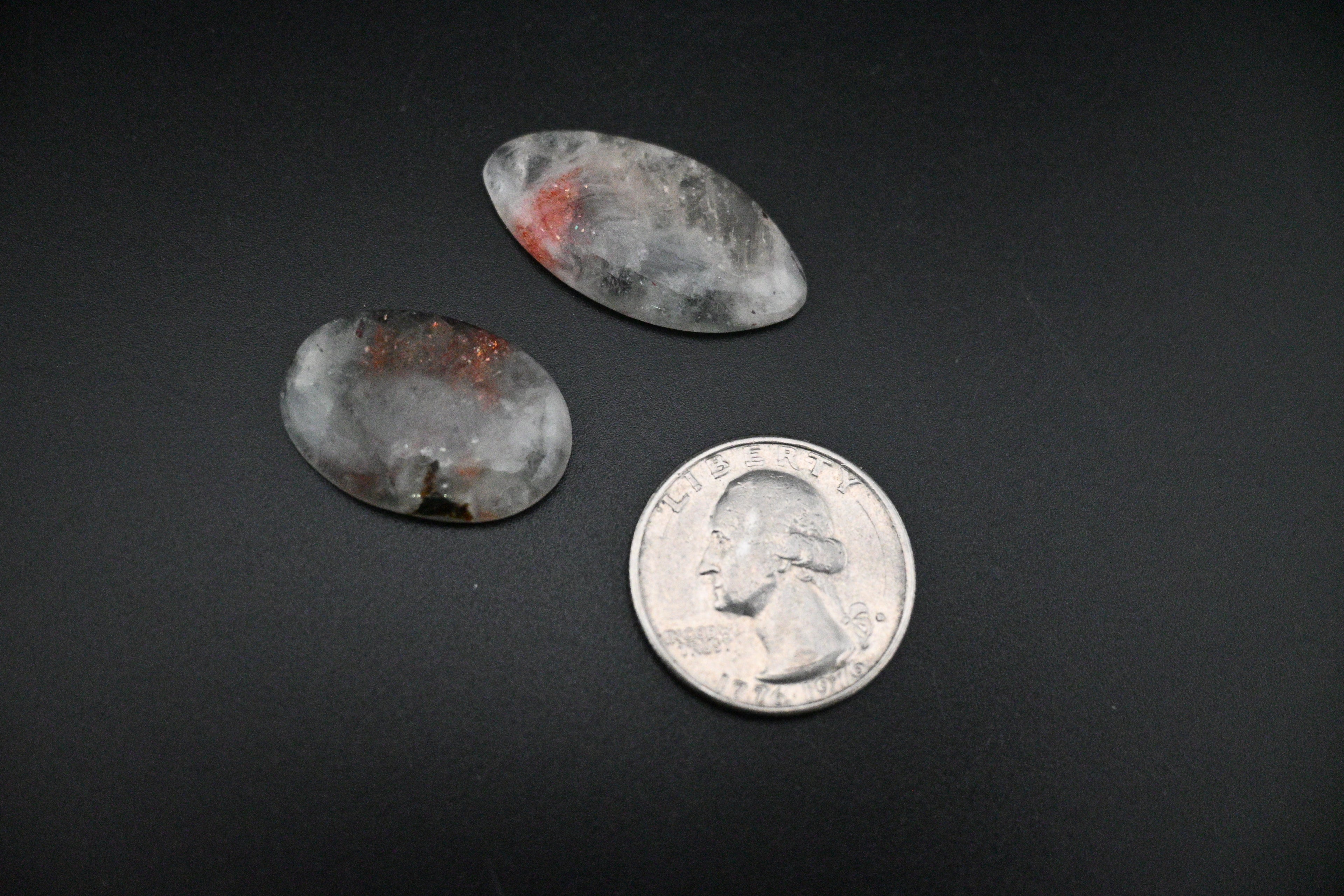 Aquamarine and Sunstone Cabochon
