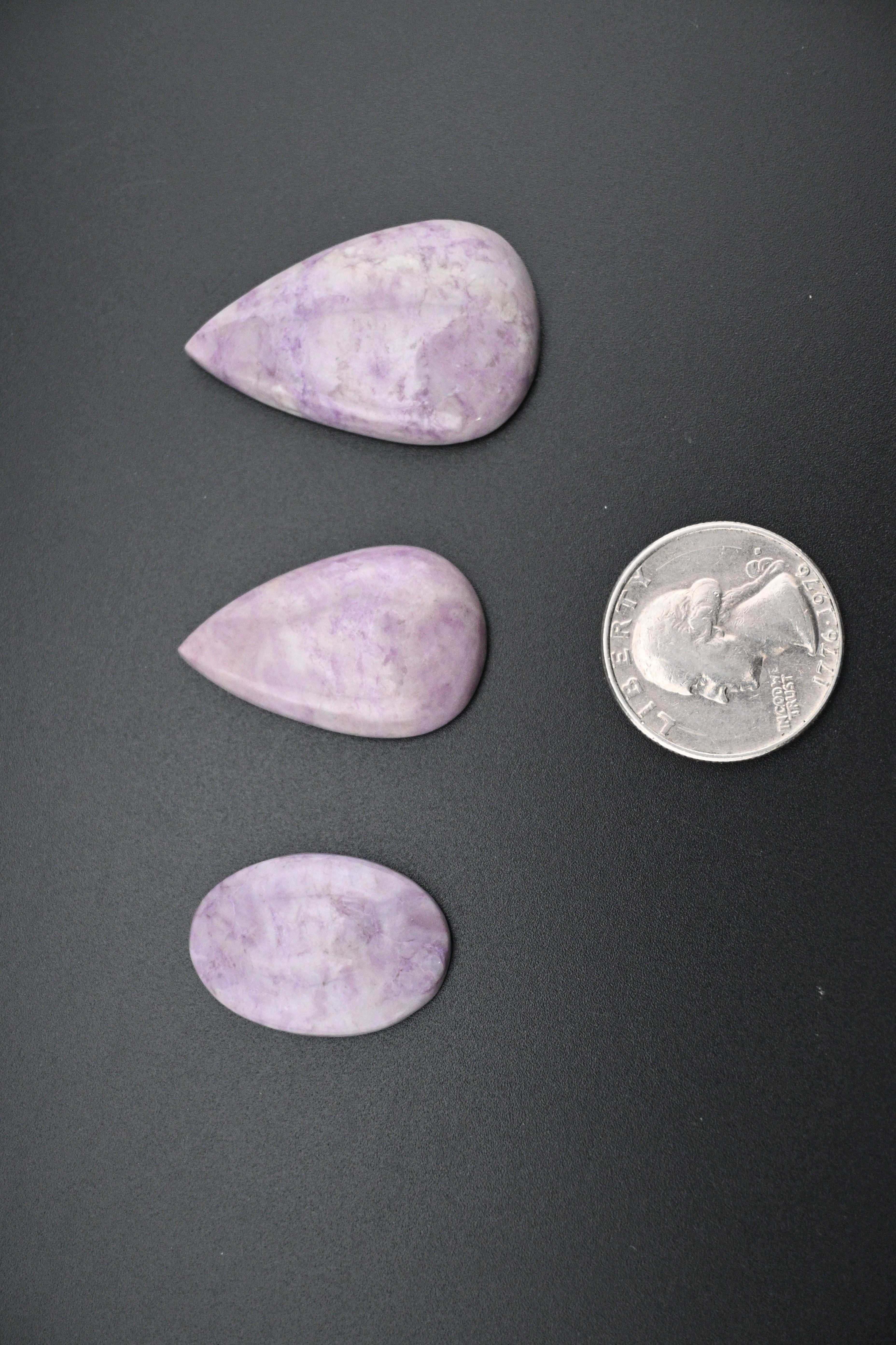 Lavender Jade Cabochons – Polished Natural Stone from Turkey