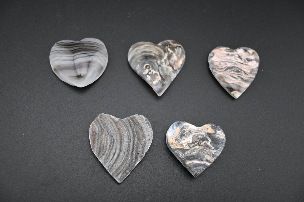 Agate Rosette Heart