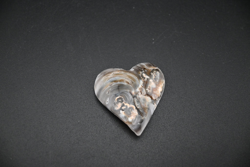 Agate Rosette Heart