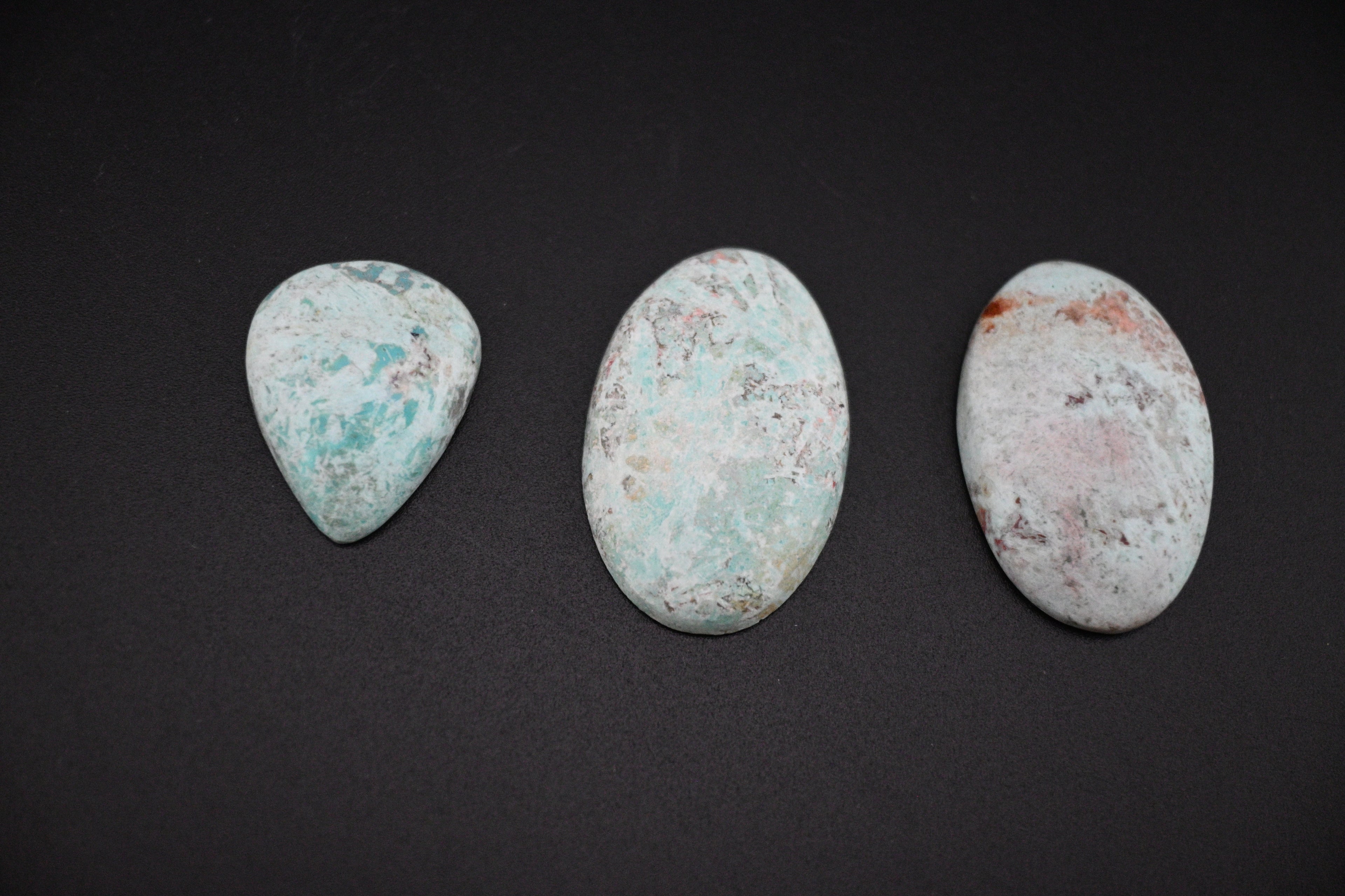 Chilean Turquoise Cabochon - set of 3