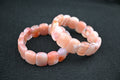 Pink Flower Agate Stretch Bracelet