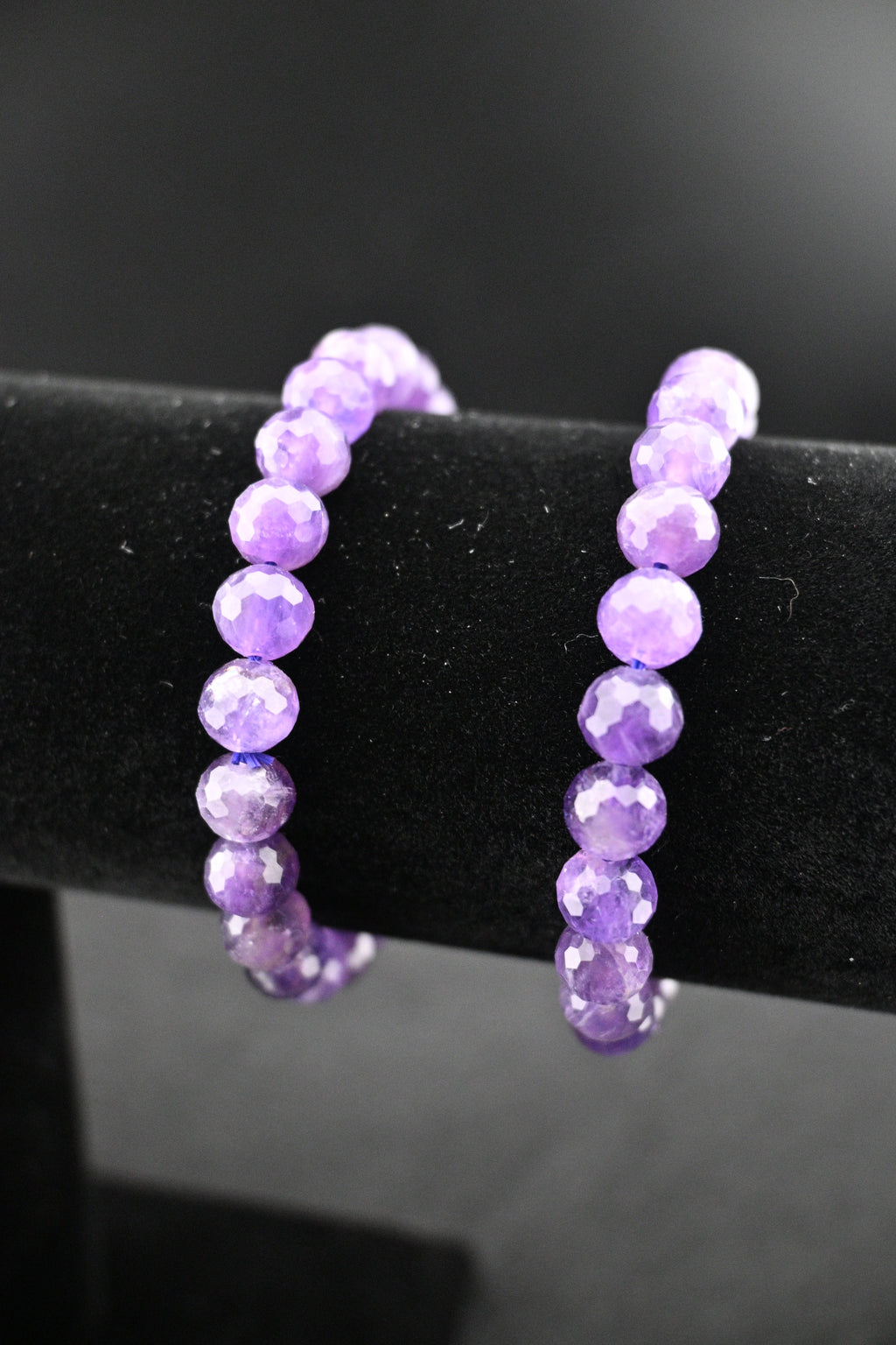 Amethyst Facet Bead Bracelet