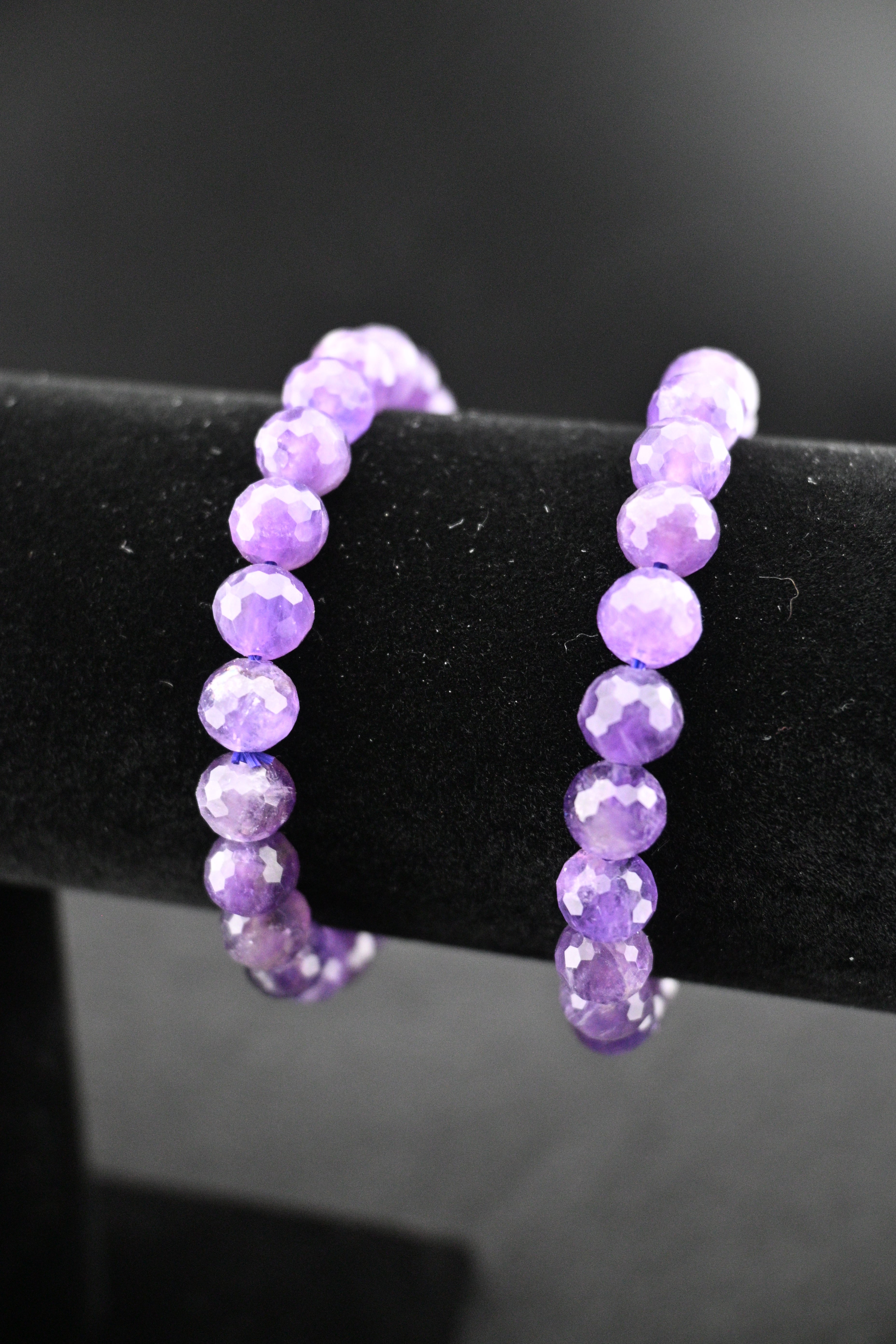 Amethyst Facet Bead Bracelet