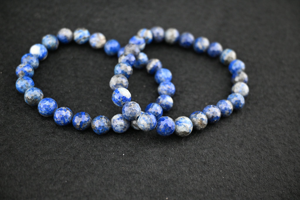 Lapis Lazuli Facet Bead Bracelet