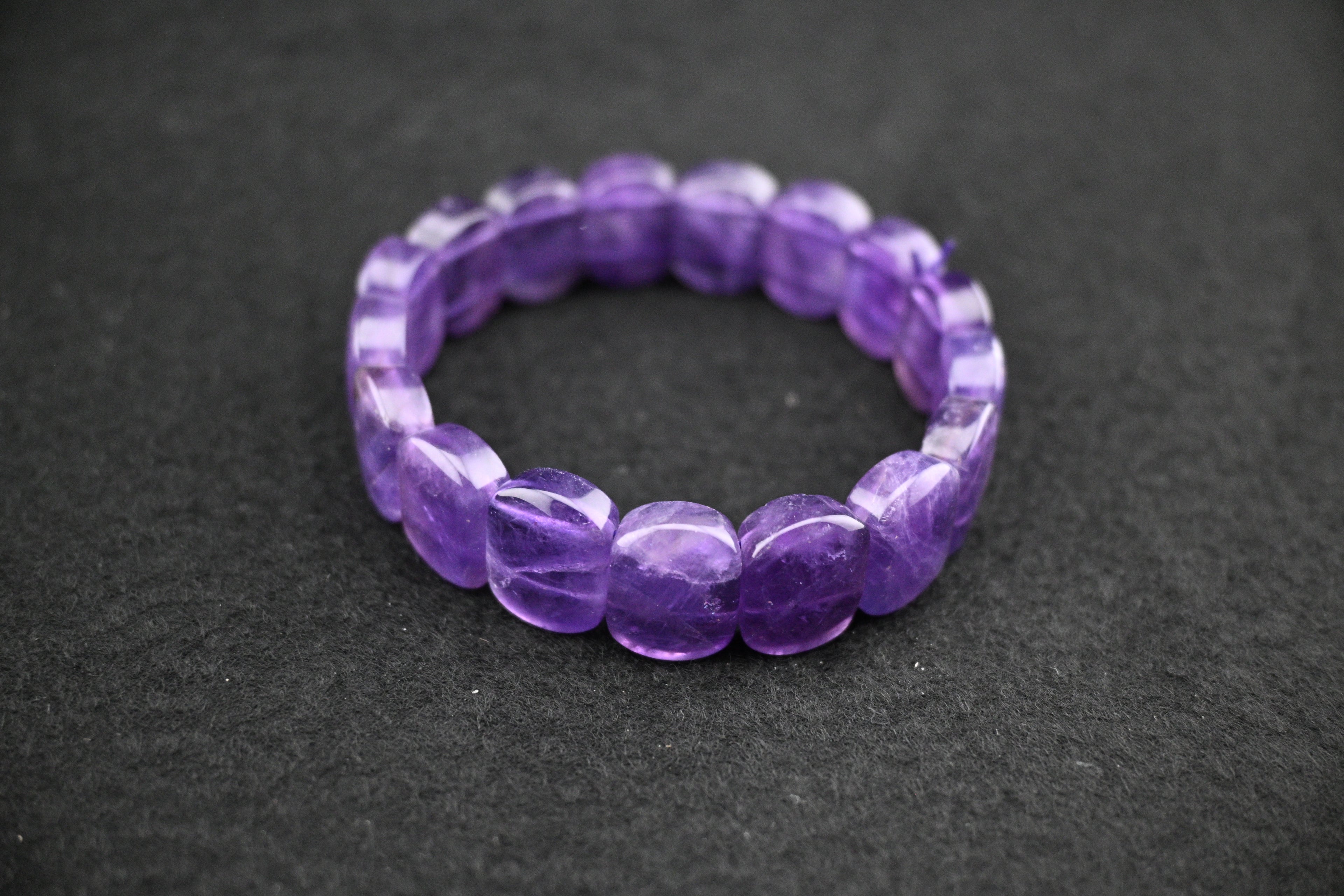 Flat Facet Amethyst Bracelet