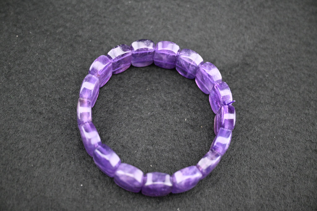 Flat Facet Amethyst Bracelet