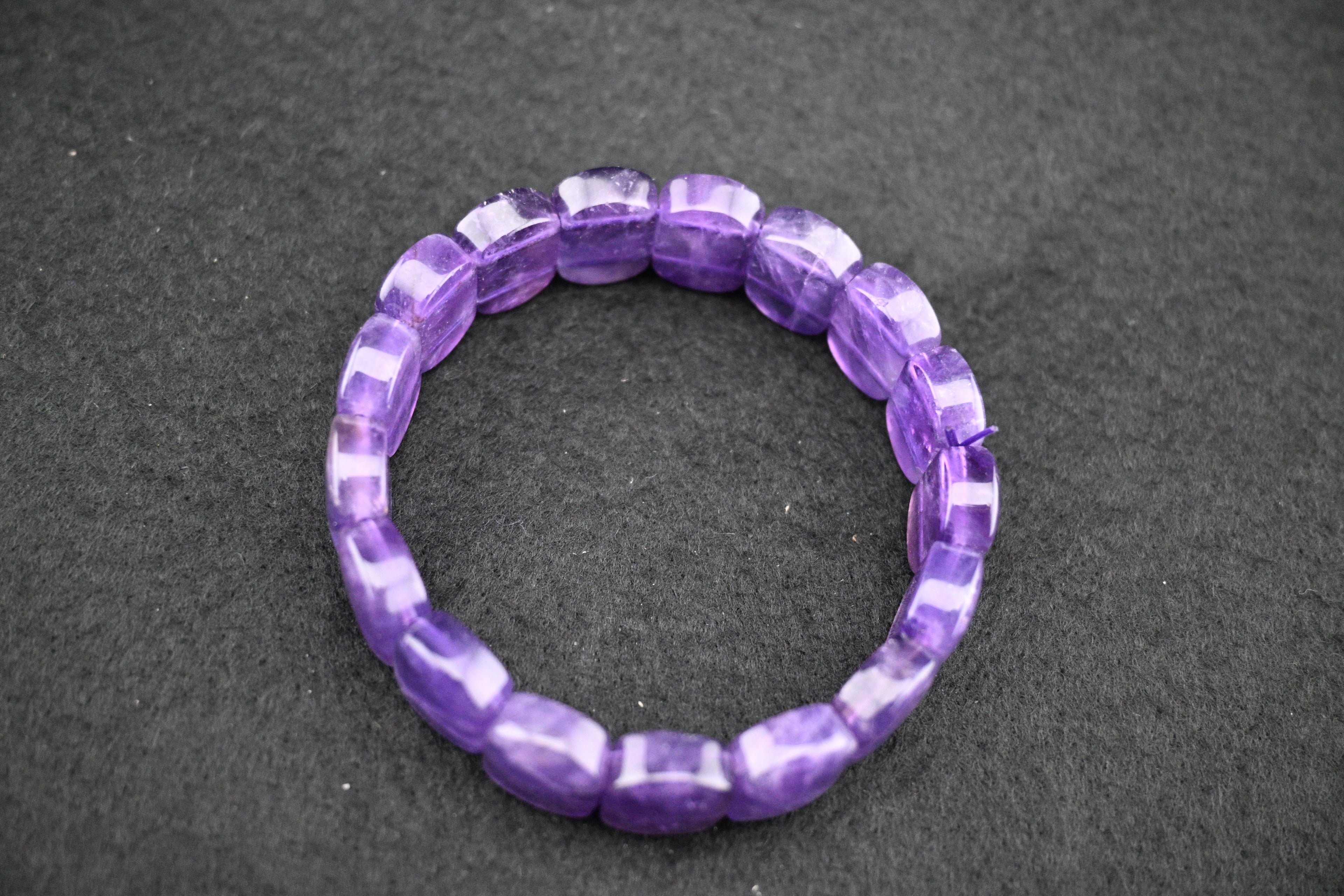 Flat Facet Amethyst Bracelet